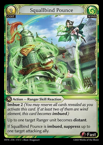 Squallbind Pounce HVN-EN-173-Foil-Uncommon (U) - Abyssal Heaven - Grand Archive Card