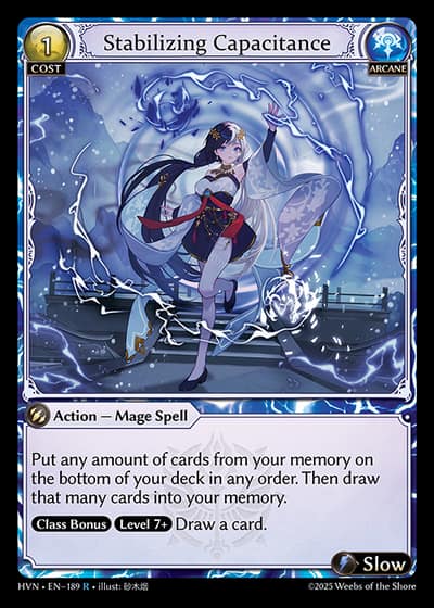 Stabilizing Capacitance HVN-EN-189-Foil-Rare (R) - Abyssal Heaven - Grand Archive Card