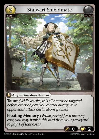 Stalwart Shieldmate DTRSD-EN-036-Normal-Common (C) - Distorted Reflections Starter Decks - Grand Archive Card