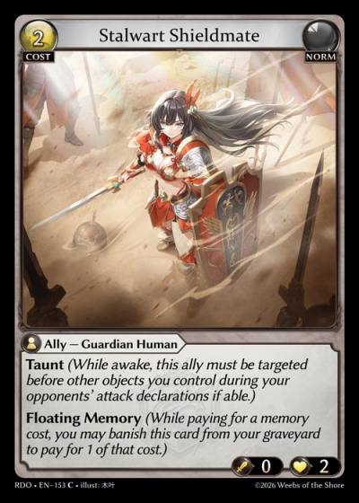 Stalwart Shieldmate RDO-EN-153-Foil-Common (C) - Radiant Origins - Grand Archive Card