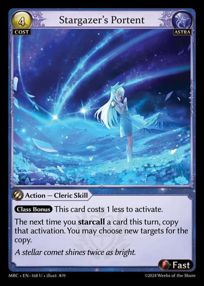Stargazer's Portent MRC-EN-168-Foil-Uncommon (U) - Mercurial Heart - Grand Archive Card