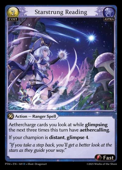 Starstrung Reading PTM-EN-169-Foil-Rare (R) - Phantom Monarchs - Grand Archive Card