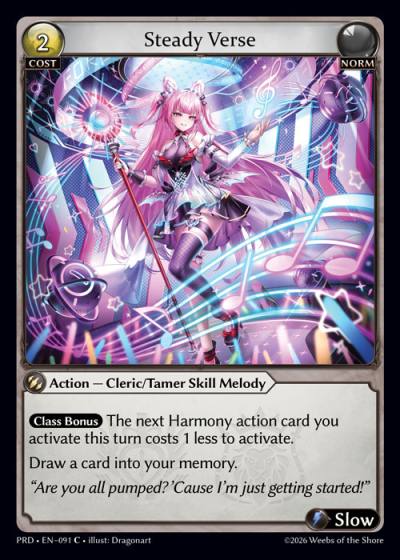 Steady Verse PRD-EN-091-Foil-Common (C) - .asphodel/paradise - Grand Archive Card