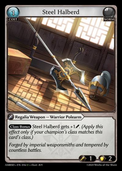Steel Halberd AMBSD-EN-016-Normal-Uncommon (U) - Mortal Ambition Starter Decks - Grand Archive Card