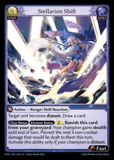Stellarion Shift DTR-EN-205-Foil-Super Rare (SR) - Distorted Reflections - Grand Archive Card