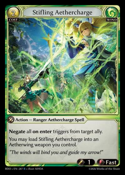 Stifling Aethercharge RDO-EN-287-Foil-Rare (R) - Radiant Origins - Grand Archive Card