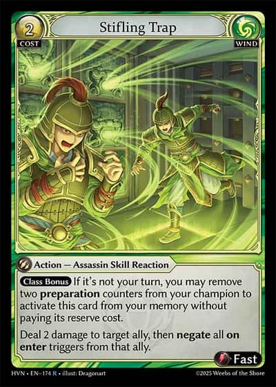 Stifling Trap HVN-EN-174-Foil-Rare (R) - Abyssal Heaven - Grand Archive Card