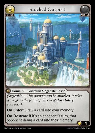 Stocked Outpost RDO-EN-154-Foil-Common (C) - Radiant Origins - Grand Archive Card