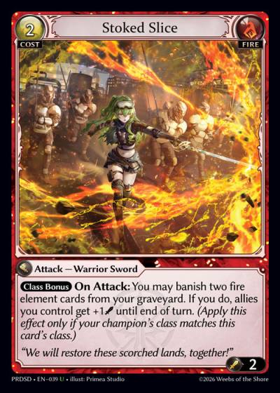 Stoked Slice PRDSD-EN-039-Foil-Uncommon (U) - .asphodel/paradise Starter Decks - Grand Archive Card