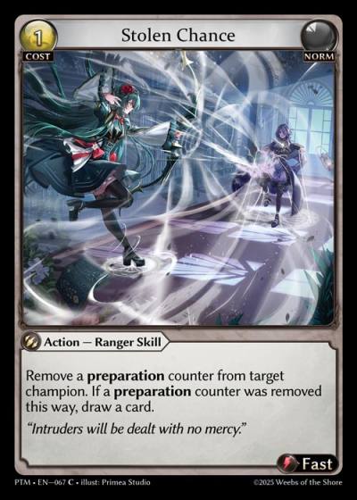 Stolen Chance PTM-EN-067-Foil-Common (C) - Phantom Monarchs - Grand Archive Card