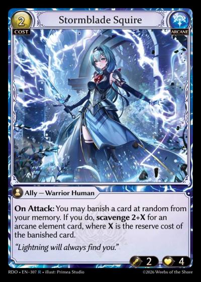 Stormblade Squire RDO-EN-307-Foil-Rare (R) - Radiant Origins - Grand Archive Card