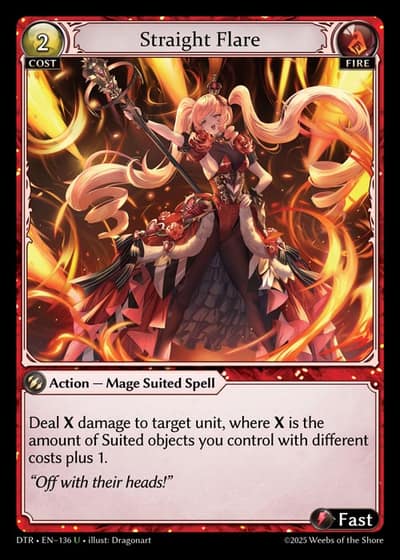Straight Flare DTR-EN-136-Foil-Uncommon (U) - Distorted Reflections - Grand Archive Card