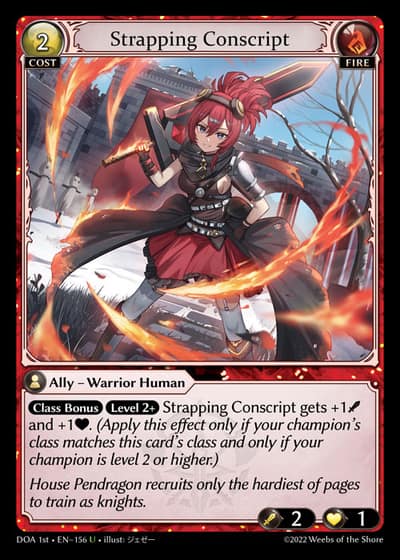 Strapping Conscript DOA 1st-EN-156-Foil-Uncommon (U) - Dawn of Ashes First Edition - Grand Archive Card