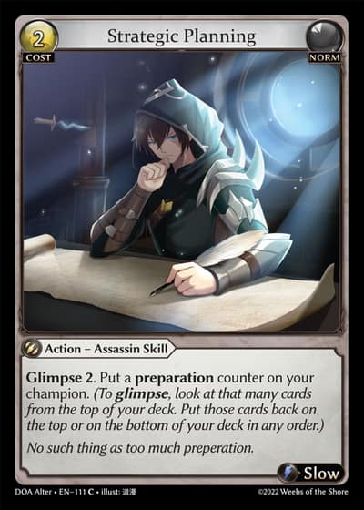 Strategic Planning DOA Alter-EN-111-Foil-Common (C) - Dawn of Ashes Alter Edition - Grand Archive Card