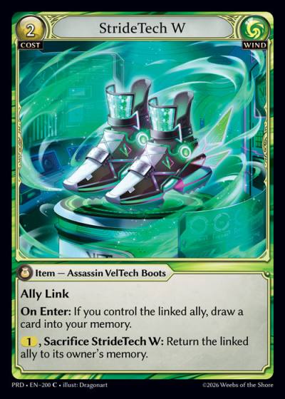 StrideTech W PRD-EN-200-Foil-Common (C) - .asphodel/paradise - Grand Archive Card