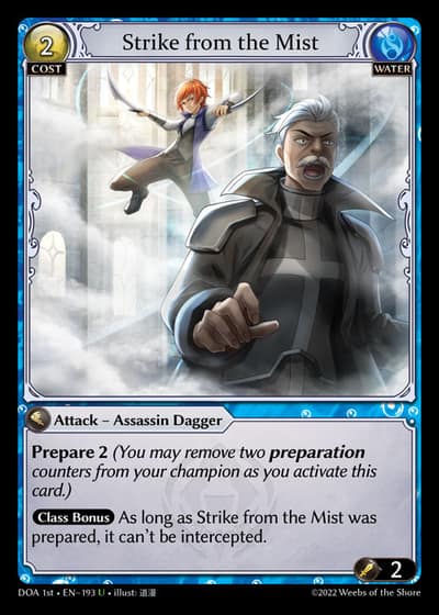Strike from the Mist DOA 1st-EN-193-Foil-Uncommon (U) - Dawn of Ashes First Edition - Grand Archive Card