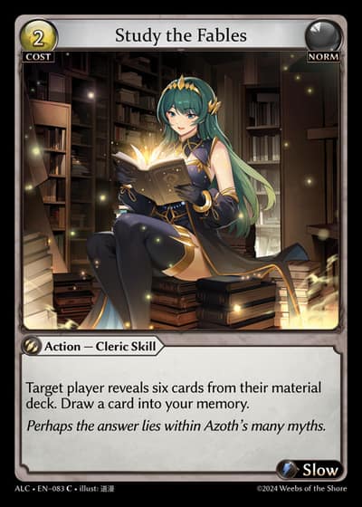 Study the Fables ALC-EN-083-Foil-Common (C) - Alchemical Revolution - Grand Archive Card