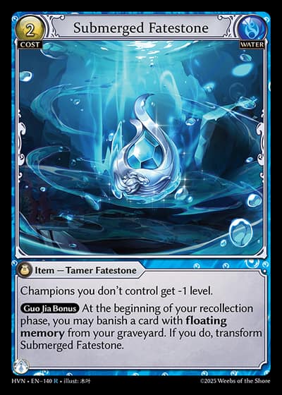 Submerged Fatestone HVN-EN-140-Foil-Rare (R) - Abyssal Heaven - Grand Archive Card