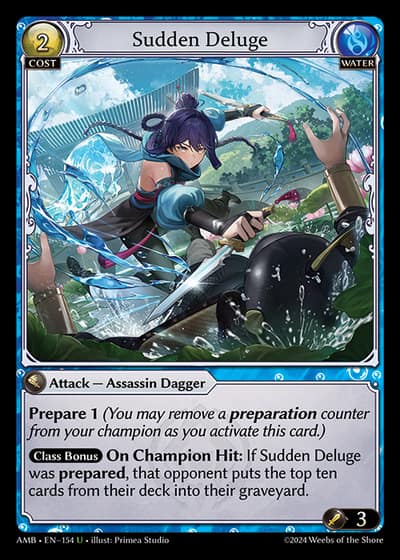 Sudden Deluge AMB-EN-154-Foil-Uncommon (U) - Mortal Ambition - Grand Archive Card