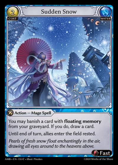 Sudden Snow AMB-EN-155-Normal-Common (C) - Mortal Ambition - Grand Archive Card