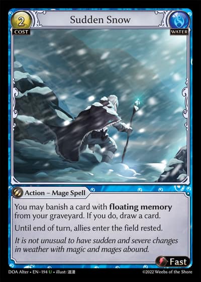 Sudden Snow DOA Alter-EN-194-Foil-Uncommon (U) - Dawn of Ashes Alter Edition - Grand Archive Card