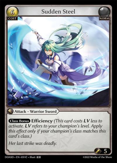 Sudden Steel DOASD-EN-059-Normal-Common (C) - Dawn of Ashes Starter Decks - Grand Archive Card