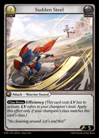 Sudden Steel DTR-EN-094-Normal-Common (C) - Distorted Reflections - Grand Archive Card