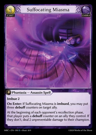 Suffocating Miasma MRC-EN-190-Foil-Rare (R) - Mercurial Heart - Grand Archive Card