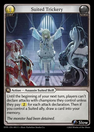 Suited Trickery DTR-EN-095-Foil-Uncommon (U) - Distorted Reflections - Grand Archive Card