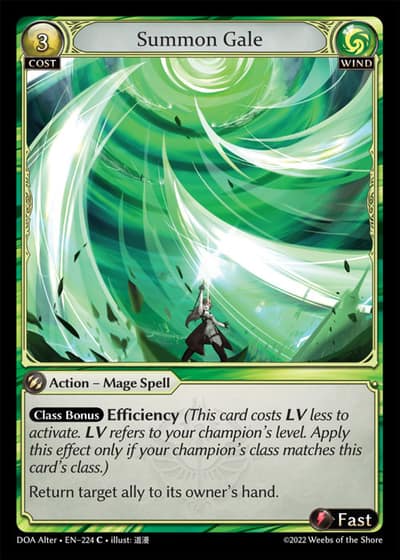 Summon Gale DOA Alter-EN-224-Foil-Common (C) - Dawn of Ashes Alter Edition - Grand Archive Card