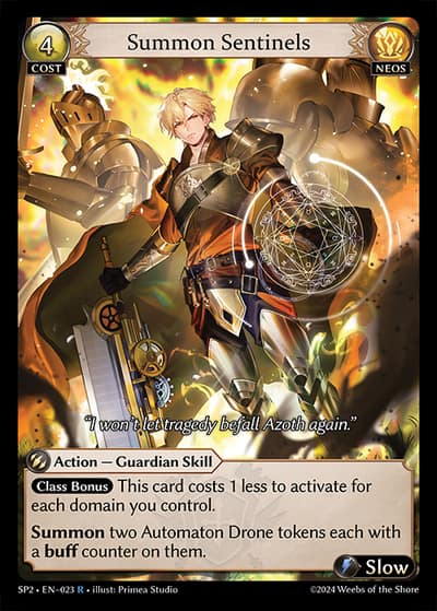 Summon Sentinels SP2-EN-023-Foil-Rare (R) - Supporter Pack 2 - Grand Archive Card