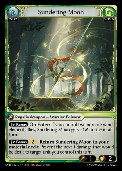 Sundering Moon AMB Alter-EN-028-Normal-Ultra Rare (UR) - Mortal Ambition Alter Edition - Grand Archive Card