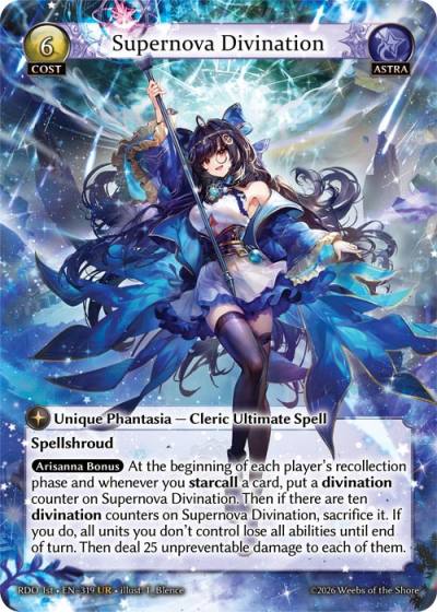 Supernova Divination RDO 1st-EN-319-Normal-Ultra Rare (UR) - Radiant Origins First Edition - Grand Archive Card