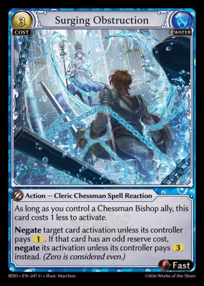 Surging Obstruction RDO-EN-247-Foil-Uncommon (U) - Radiant Origins - Grand Archive Card