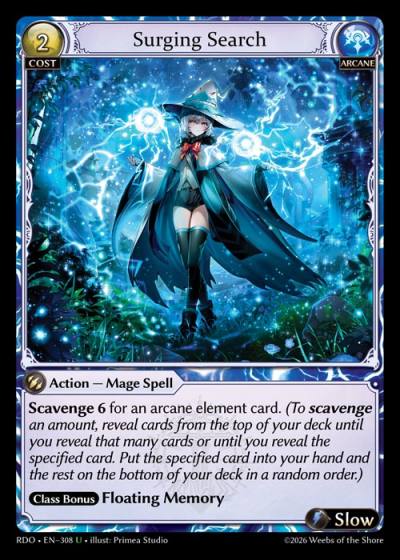 Surging Search RDO-EN-308-Foil-Uncommon (U) - Radiant Origins - Grand Archive Card
