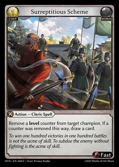 Surreptitious Scheme HVN-EN-068-Foil-Common (C) - Abyssal Heaven - Grand Archive Card
