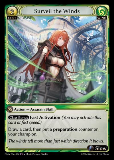 Surveil the Winds P24-EN-104-Foil-Promotional Rare (PR) - Promotional 2024 - Grand Archive Card