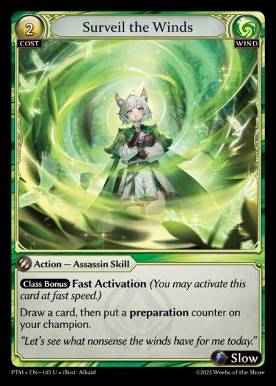 Surveil the Winds PTM-EN-153-Foil-Uncommon (U) - Phantom Monarchs - Grand Archive Card