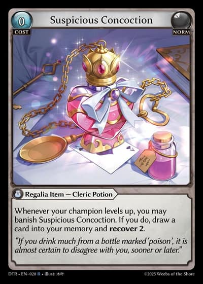 Suspicious Concoction DTR-EN-020-Foil-Rare (R) - Distorted Reflections - Grand Archive Card