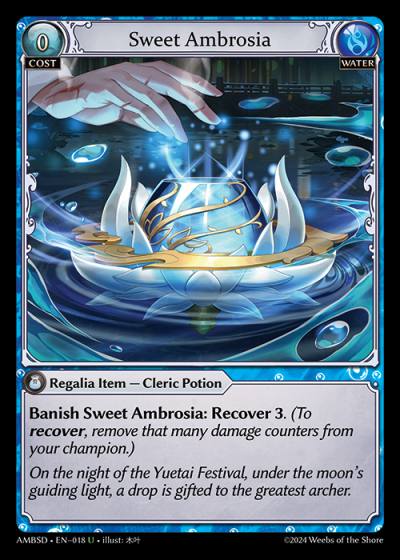 Sweet Ambrosia AMBSD-EN-018-Normal-Uncommon (U) - Mortal Ambition Starter Decks - Grand Archive Card