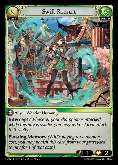Swift Recruit AMB-EN-191-Foil-Common (C) - Mortal Ambition - Grand Archive Card