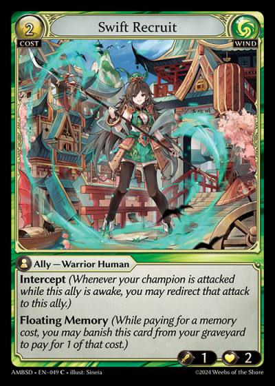 Swift Recruit AMBSD-EN-049-Normal-Common (C) - Mortal Ambition Starter Decks - Grand Archive Card