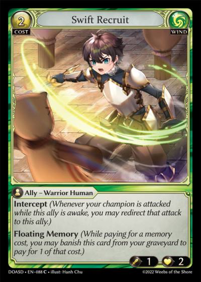 Swift Recruit DOASD-EN-088-Normal-Common (C) - Dawn of Ashes Starter Decks - Grand Archive Card