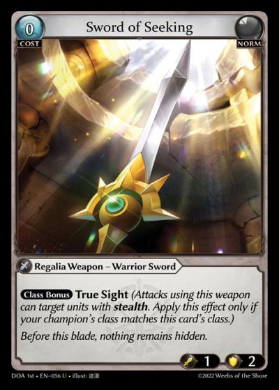 Sword of Seeking DOA 1st-EN-056-Normal-Uncommon (U) - Dawn of Ashes First Edition - Grand Archive Card