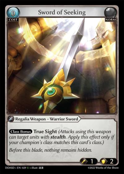 Sword of Seeking DOASD-EN-029-Normal-Uncommon (U) - Dawn of Ashes Starter Decks - Grand Archive Card