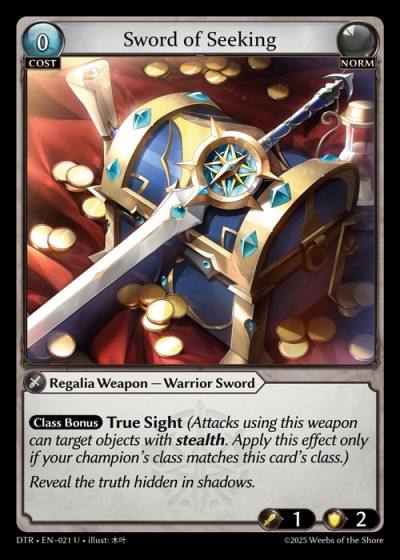 Sword of Seeking DTR-EN-021-Normal-Uncommon (U) - Distorted Reflections - Grand Archive Card