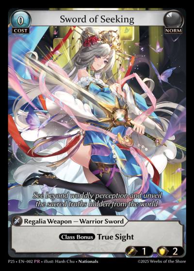 Sword of Seeking P25-EN-002-Normal-Promotional Rare (PR) - Promotional 2025 - Grand Archive Card