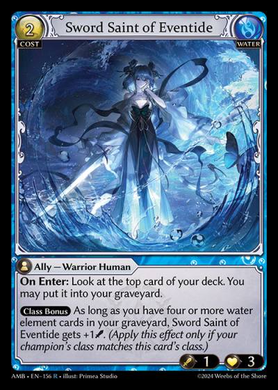 Sword Saint of Eventide AMB-EN-156-Normal-Rare (R) - Mortal Ambition - Grand Archive Card