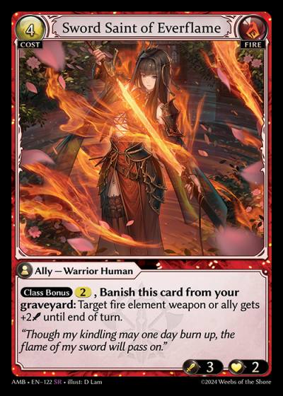 Sword Saint of Everflame AMB-EN-122-Foil-Super Rare (SR) - Mortal Ambition - Grand Archive Card
