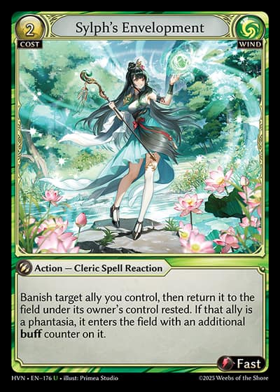 Sylph's Envelopment HVN-EN-176-Foil-Uncommon (U) - Abyssal Heaven - Grand Archive Card